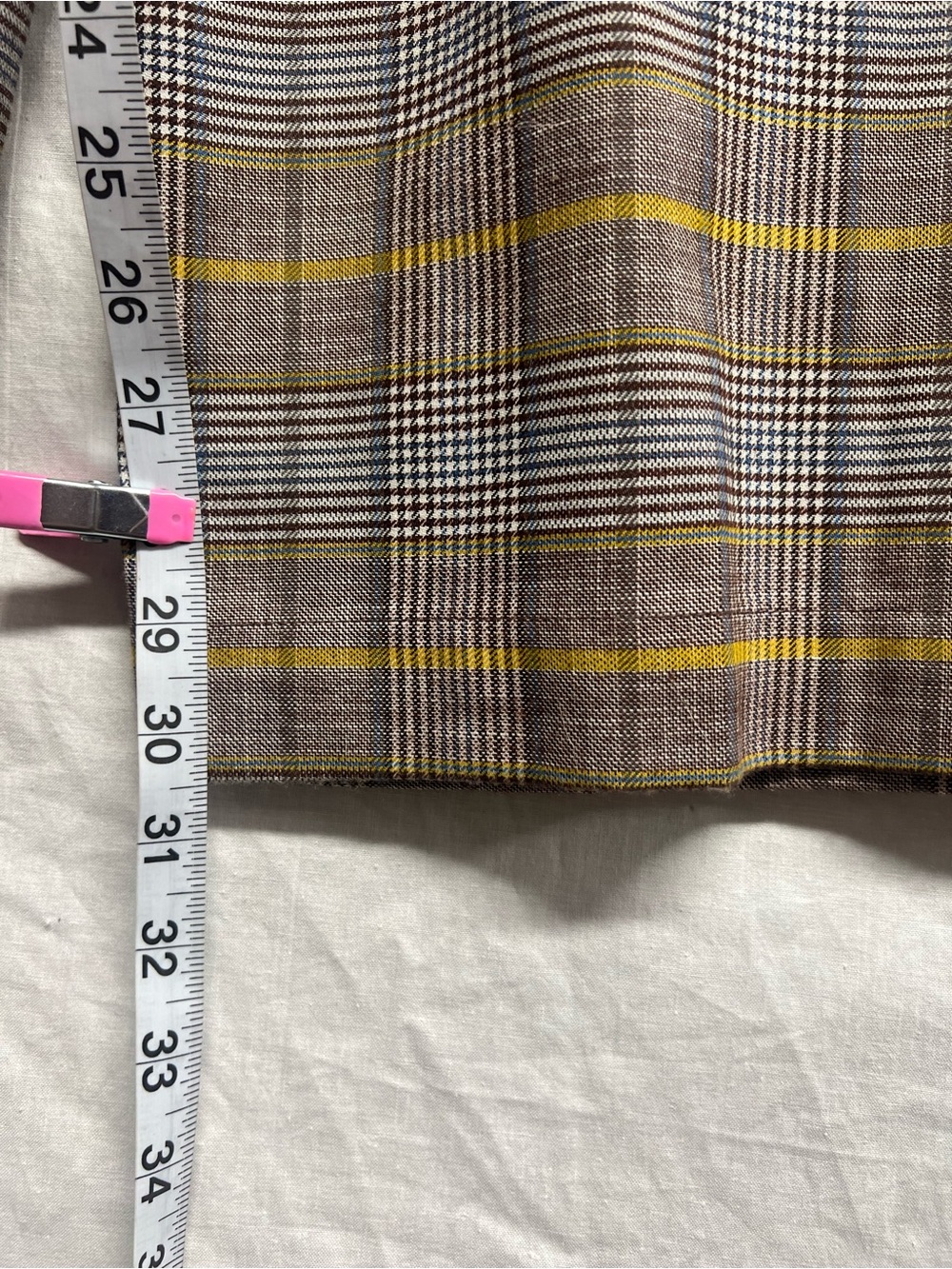 a new day Women’s Plaid High-Waist Wide Leg Pants Brown/Yellow Sz 2 - Picture 5 of 10
